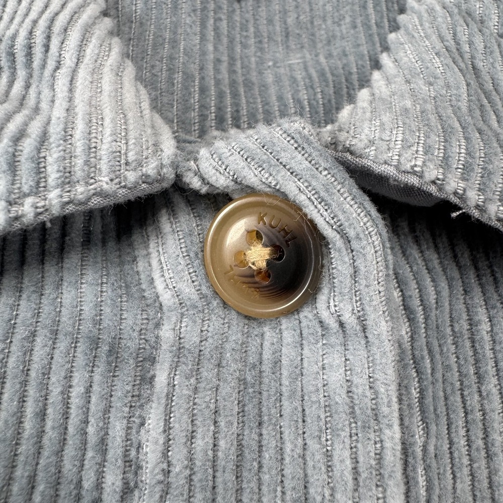 KUHL Tallula Cord Oversized Corduroy Button Up Overshirt Womens Small Blue - Picture 5 of 15